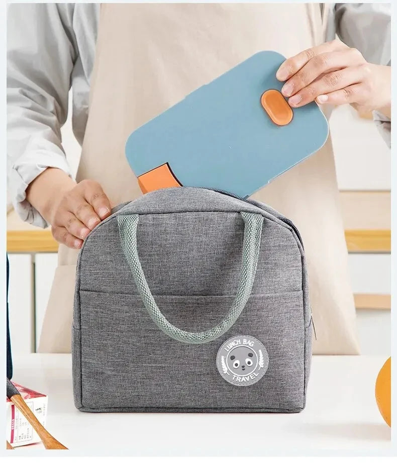 Aluminium Foil Insulated Lunch Bag – Thermal Bento Handbag for Students & Work