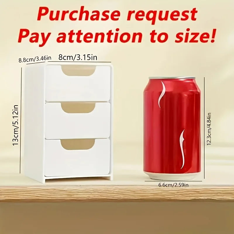 3-Tier Desktop Organiser with Drawers – Office, Jewellery & Cosmetics Storage