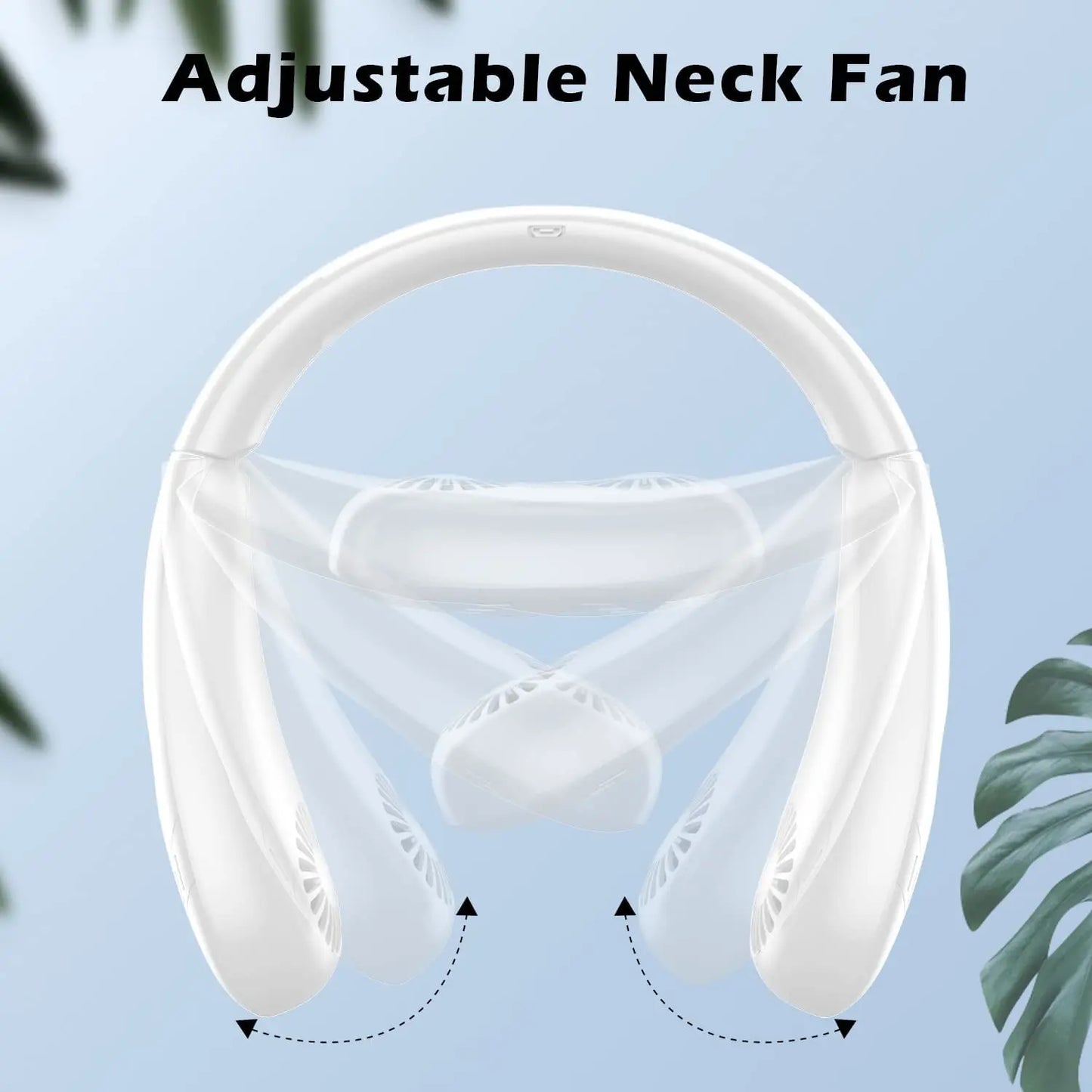 5000mAh Bladeless Neck Fan – USB Rechargeable Foldable Wearable Cooling Fan