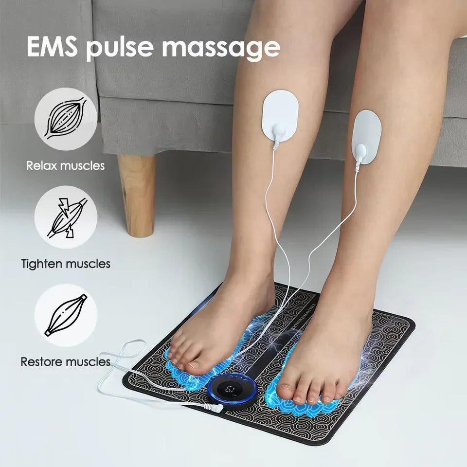 Electric Foot Massager Pad – EMS Muscle Relaxation Trainer for Home & Fitness