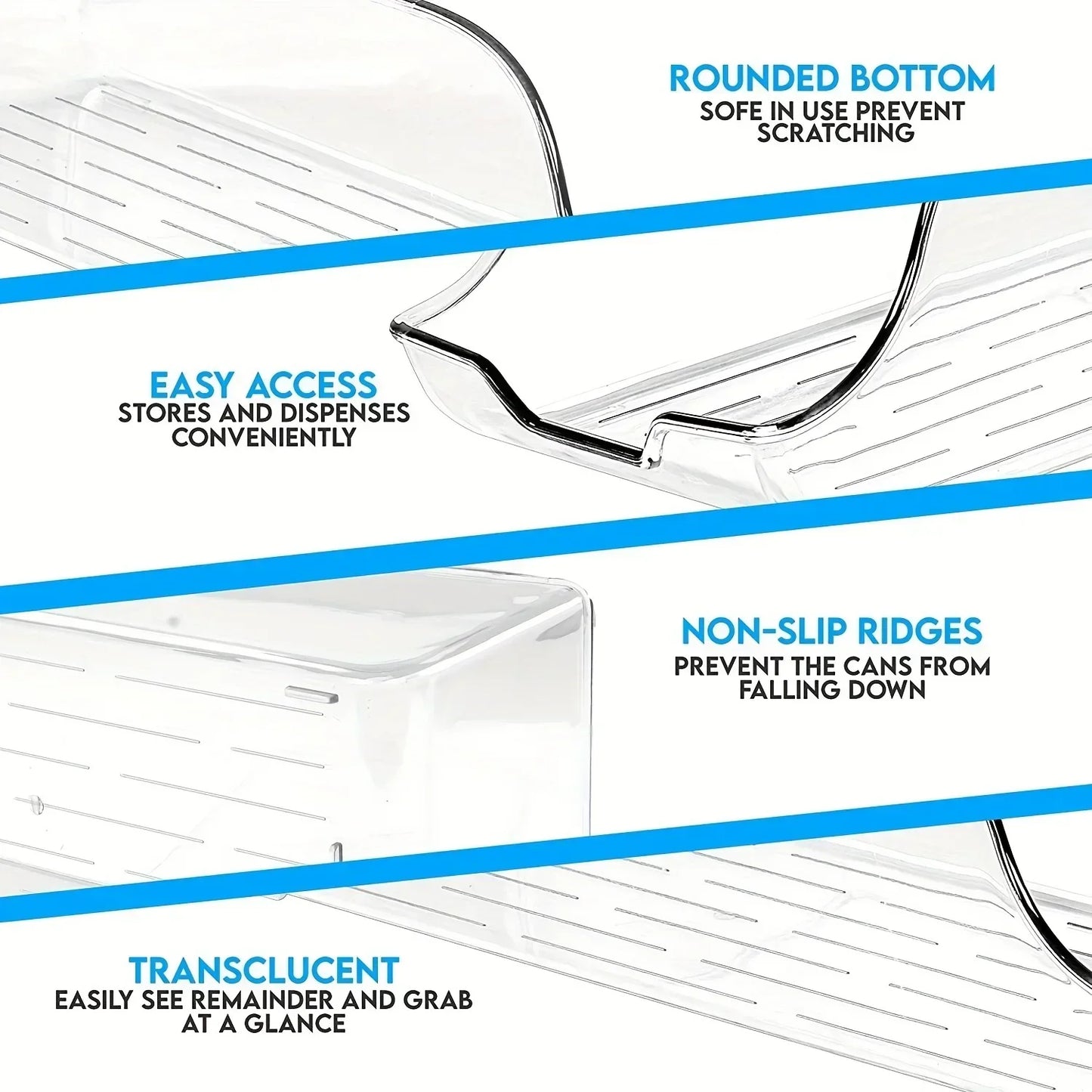 Fridge Can Dispenser & Organiser Bins – Auto-Rolling Soda & Drink Storage