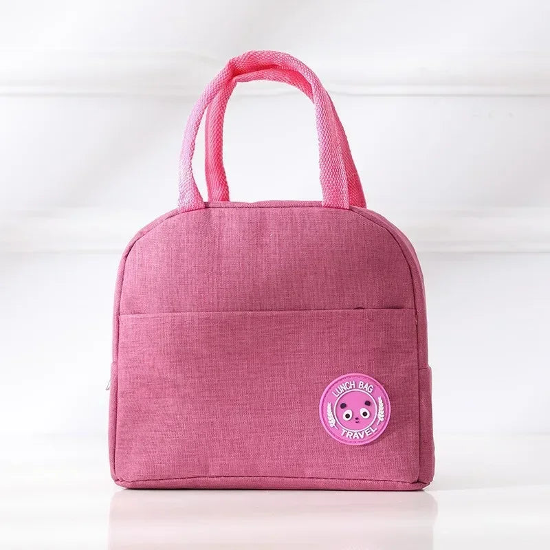 Ins Fashion Tote Lunchbox Thermal Bag Women Men Bento Storage Insulated Lunch Bag Portable Cooler Picnic Insulation Bags Handbag