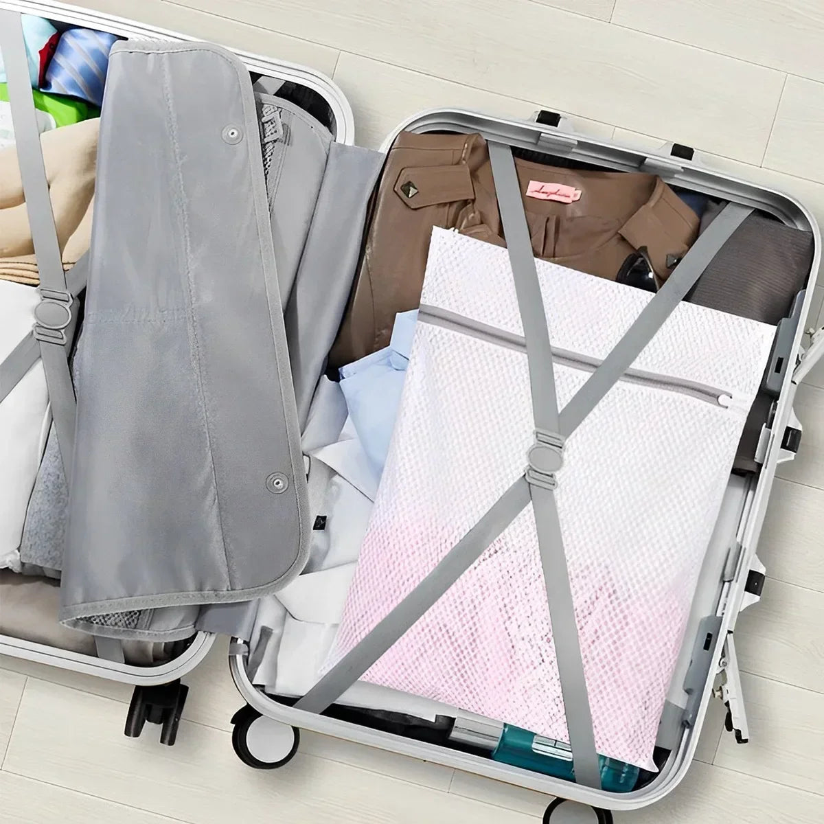 5Pcs Mesh Laundry Bags Durable Honeycomb Mesh Laundry Organizer Bags Reusable Washing Machines Bag