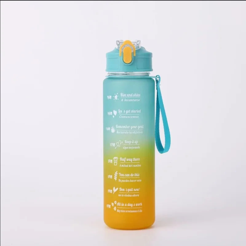 Sports Water Bottle with Time-Tracking Straw – Flip Lid, Leak-Proof, 750ml