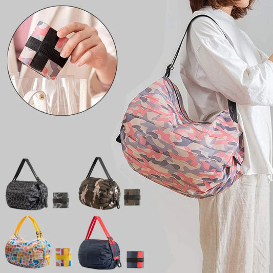 Foldable Large Capacity Nylon Shopping Bag – Reusable & Portable