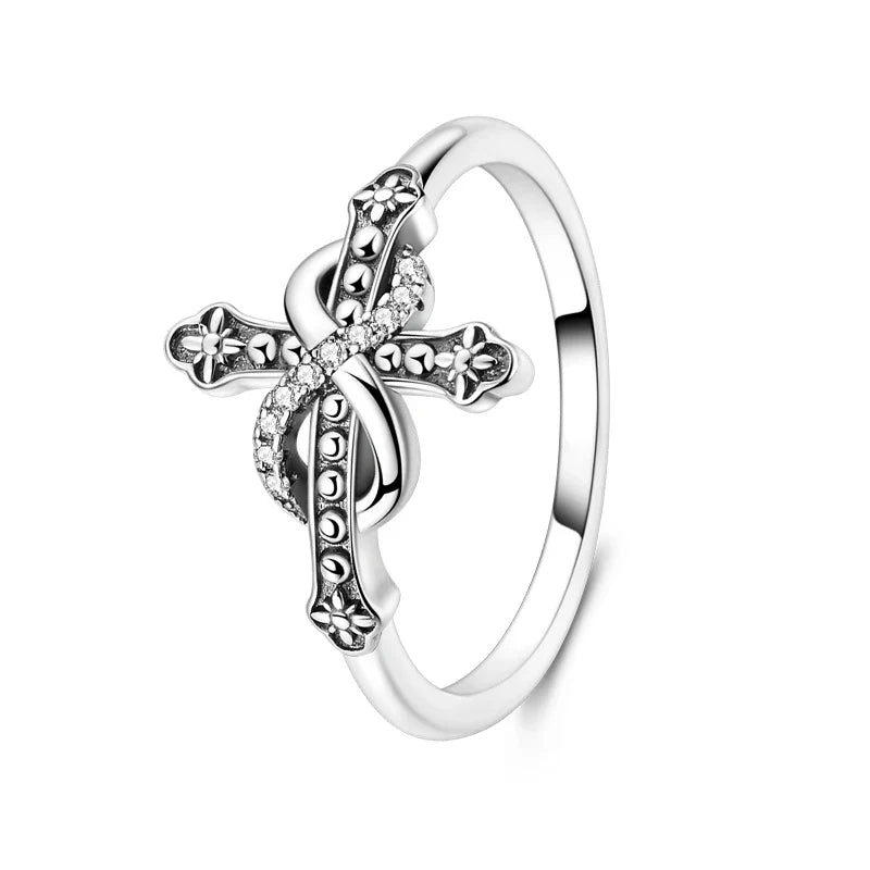 925 Silver Zircon Star Geometric Ring – Romantic Engagement Jewelry