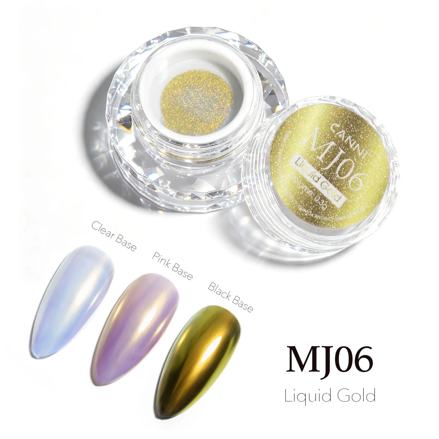 CANNI Mirror Chrome Nail Powder Aurora Effect Pearl Pigment Dust for UV Gel Nails Metallic Nail Art Decoration DIY Design