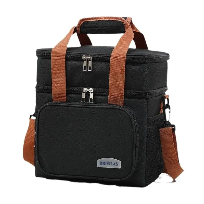 Double-Layer Insulated Tote Bag – Large Capacity Thermal Bag for Picnic & Work