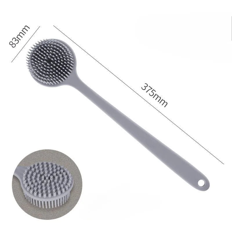Long Handle Silicone Back Scrubber Brush – Deep Cleansing & Exfoliating Body Brush