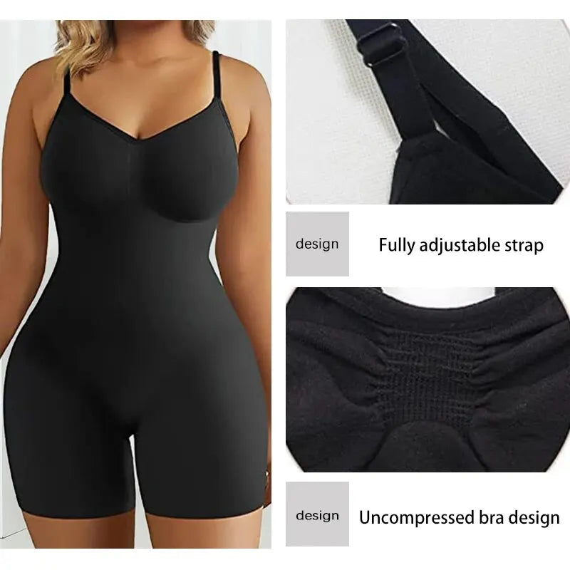 Seamless High-Waist Bodysuit Shapewear – Tummy Control Flat Belly Body Shaper