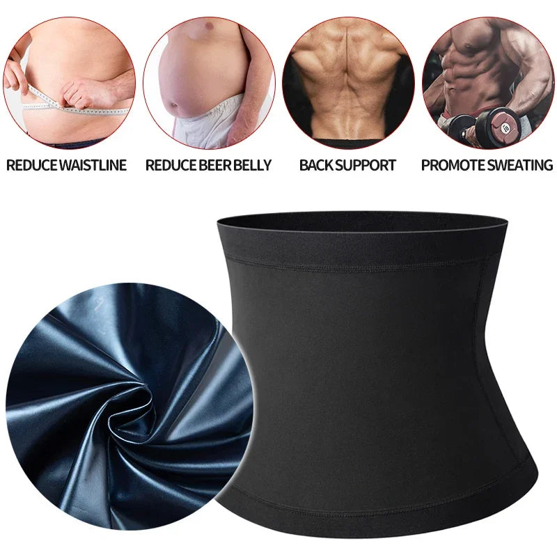 Men's Sauna Sweat Trimmer Belt – Waist Trainer & Belly Slimming Shapewear