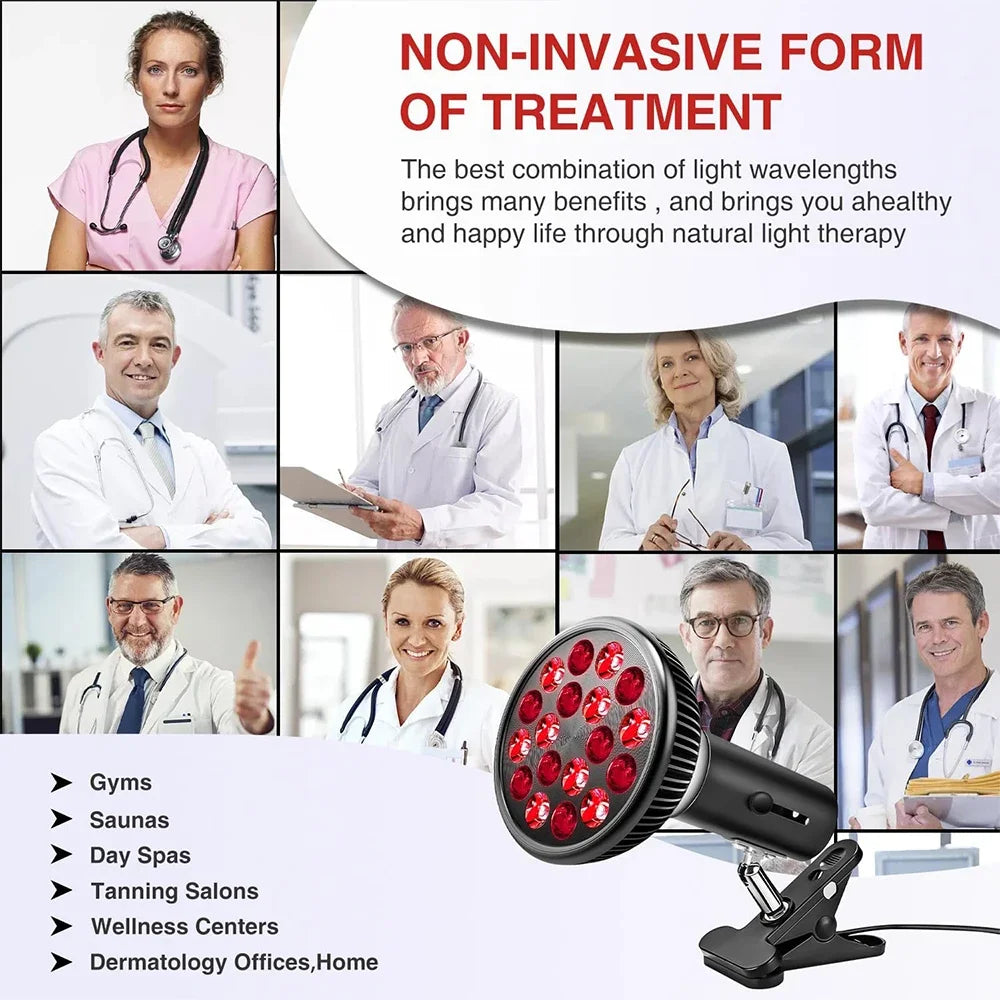 54W Red & Infrared Light Therapy Lamp – 660nm & 850nm Full Body Pain Relief Panel