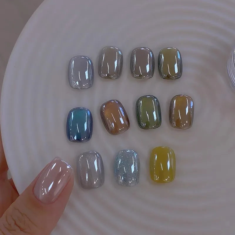 Aurora Chrome Nail Powder – High-Gloss Moonlight Mirror Pearl Glitter Pigment