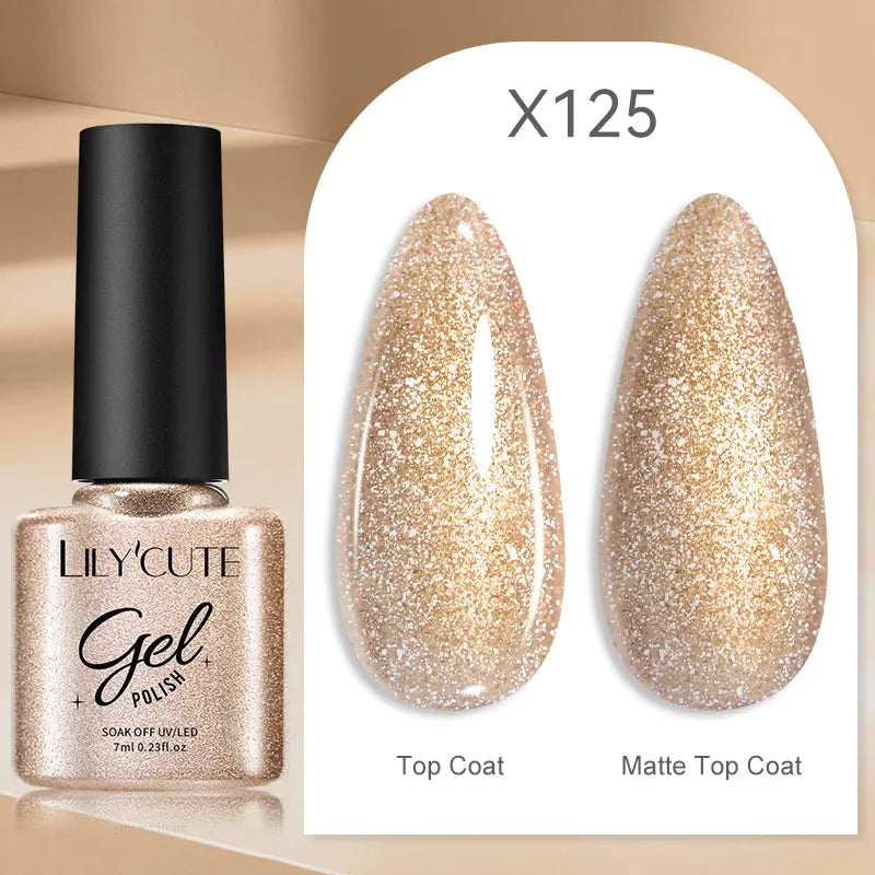 Gold Metallic Gel Nail Polish Liner – Super Bright Mirror French Stripe Nail Art