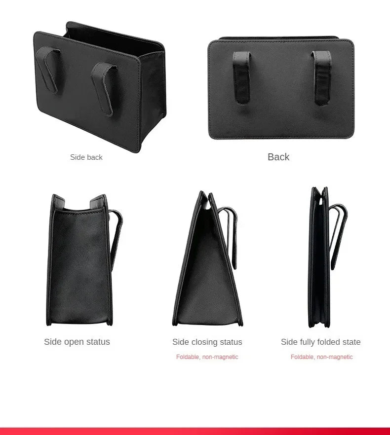 Car Trash Can Car Door Storage Box Foldable Seat Back Hanging Storage Bag Storage Box Car Interior Products