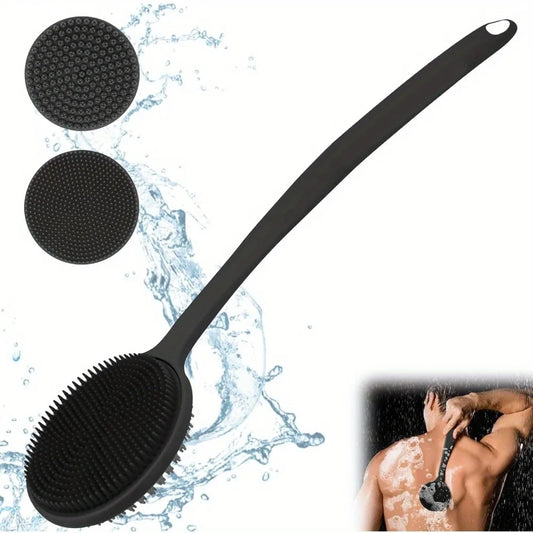 Long Handle Silicone Back Scrubber Brush – Deep Cleansing & Exfoliating Body Brush