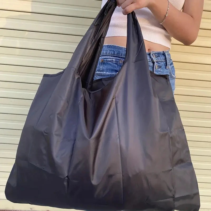 Foldable Waterproof Reusable Shopping Bag – Portable Grocery Shoulder Tote