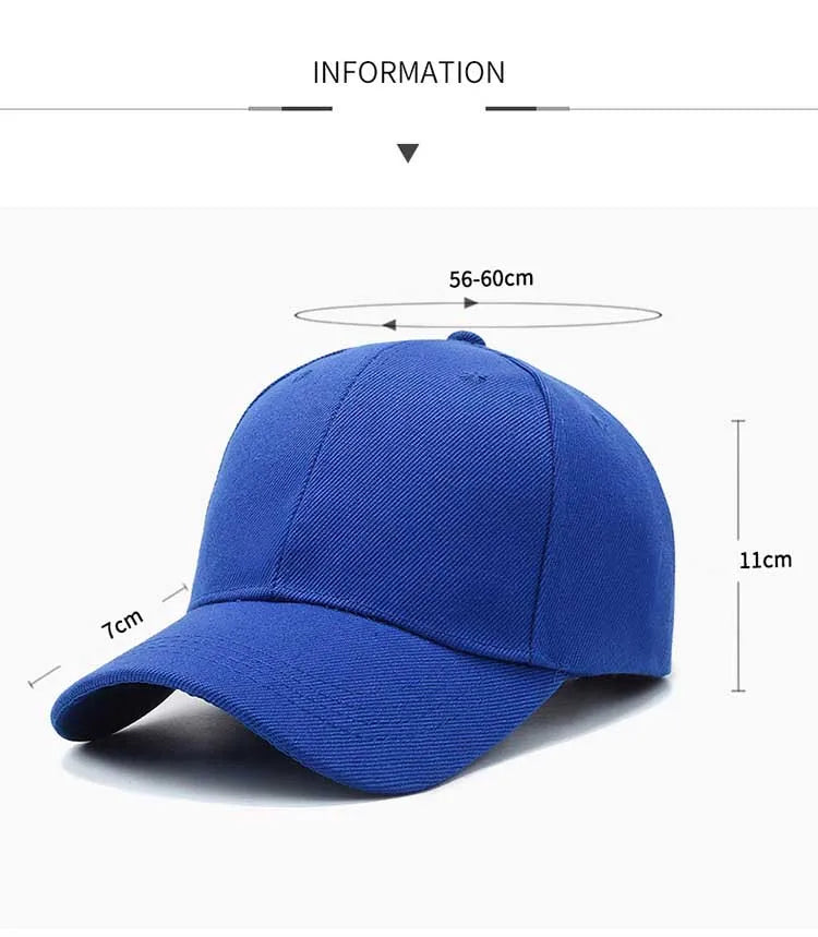 Unisex Plain Adjustable Snapback Baseball Cap – Street Dad Hat