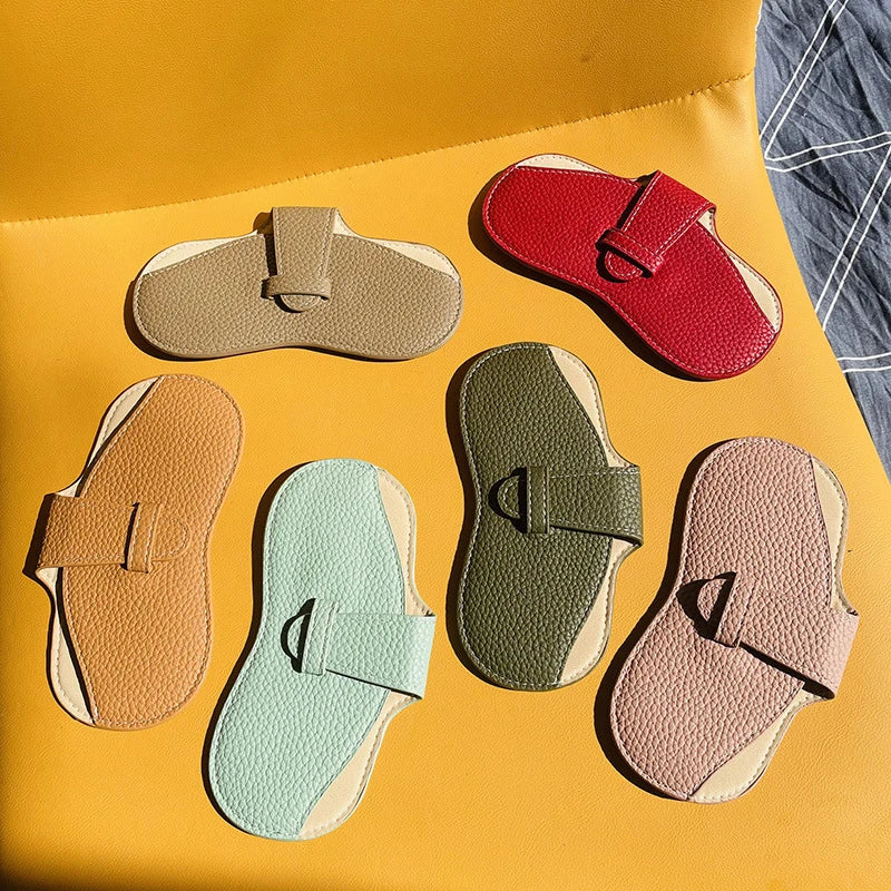 Glasses Case Women Leather Soft Glasses Bag Fashion Portable Sunglasses Box Bag Accessories Solid Eyewear Protector Case Pouch