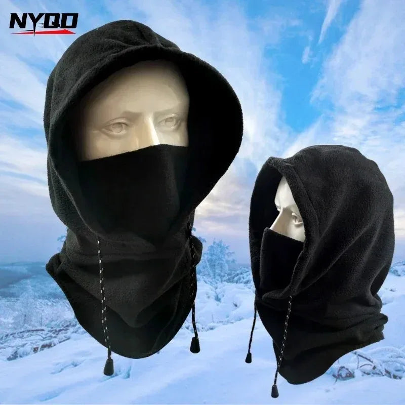 NYQD-Face Mask for Men and Women Fleece Cap Balaclava Neck Warmer Hood Sports Ski Women Tactical Mask Sun Protection Winter