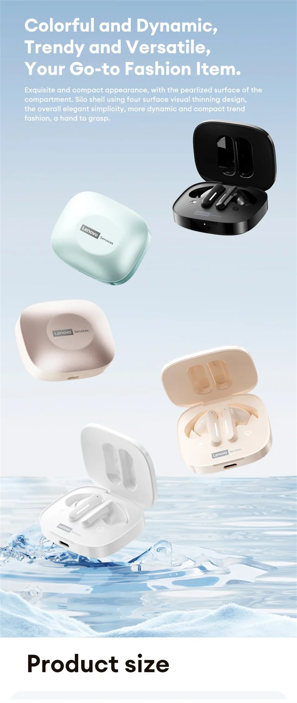 New Lenovo LE209 Wireless Bluetooth Earphone ANC Noise Reduction HiFi Music Bluetooth Headphone 30H Battery Life Gaming Headset
