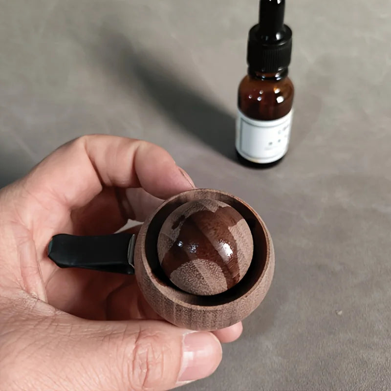 Car & Home Essential Oil Diffuser - Made of Wood Mini Cute Natural Fragrance Diffuser Suitable for Bedroom Living Room Bathroom