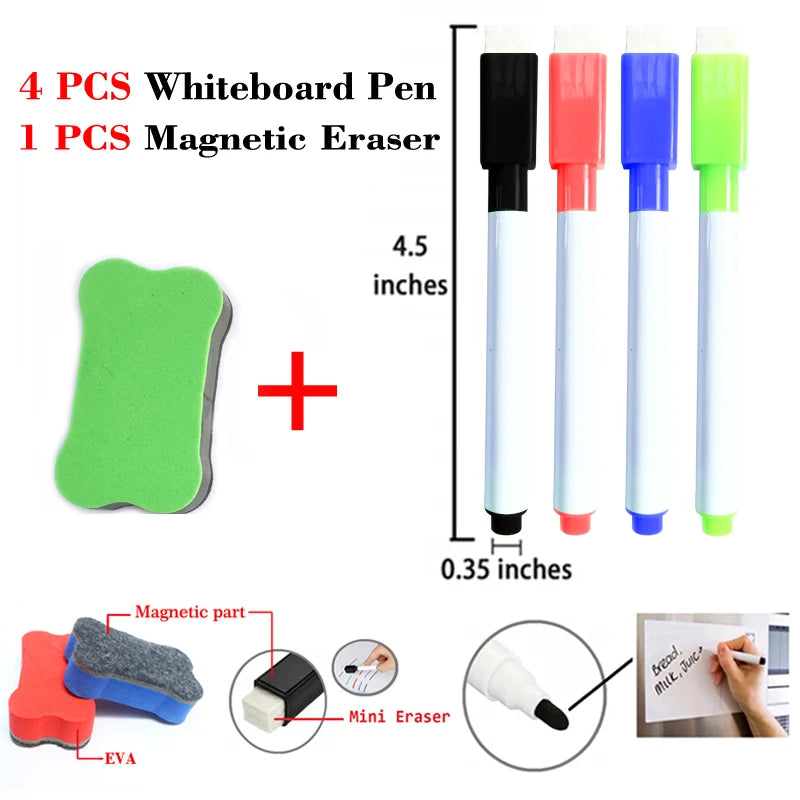 A3 Size Magnetic Whiteboard Dry Erase White Board, Fridge Stickers for Refrigerator Kitchen Planner Bulletin Board