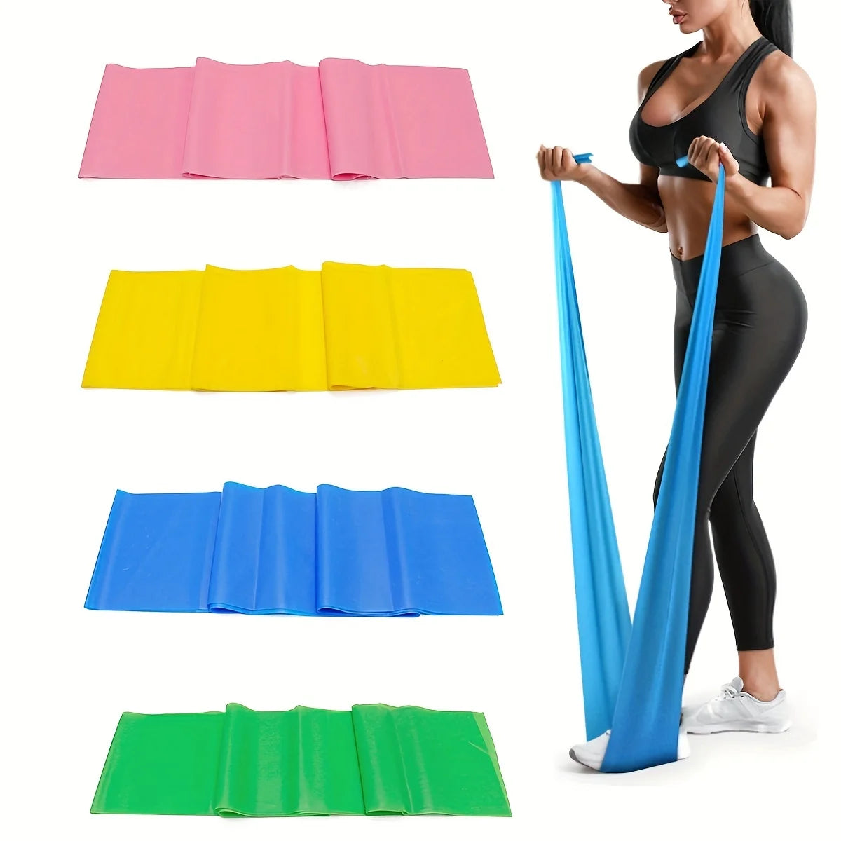 Resistance Bands for Working Out – Elastic Exercise Bands for Home & Gym Training