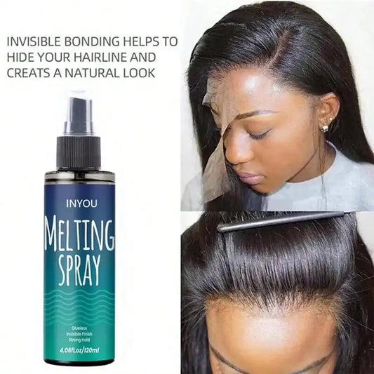 120ml Lace Melting & Hold Spray – Glue-Free Hair Adhesive for Wigs with Natural Finish