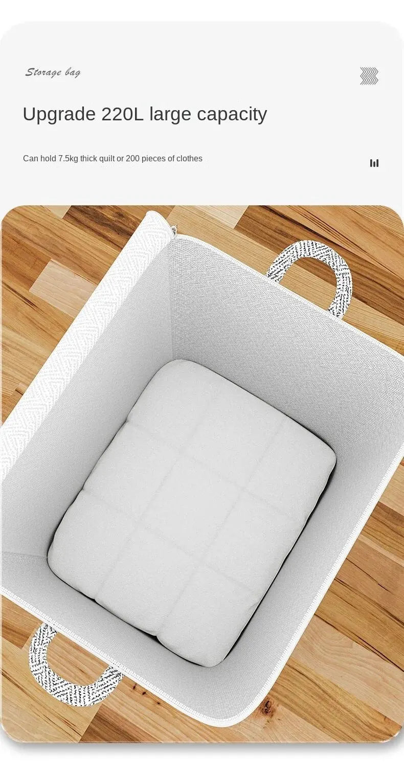 Large Capacity Non-Woven Storage Bag – Wardrobe Organiser for Quilts & Clothing