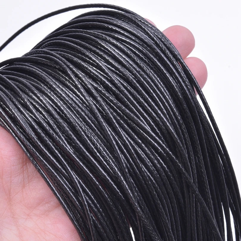 50/55/60cm Black Leather Rope Chain Necklace 10/20/30pcs/Lot Alloy Extended Chains Wax DIY Necklaces For Women Men Lobster Clasp