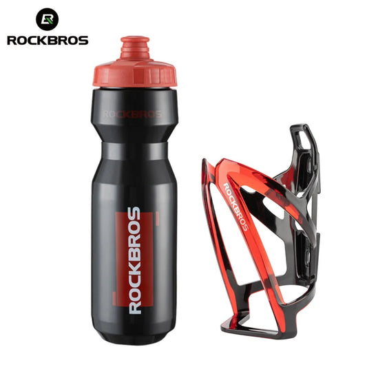 ROCKBROS Cycling Water Bottle & Cage Set – 750ml BPA-Free Sports Bottle