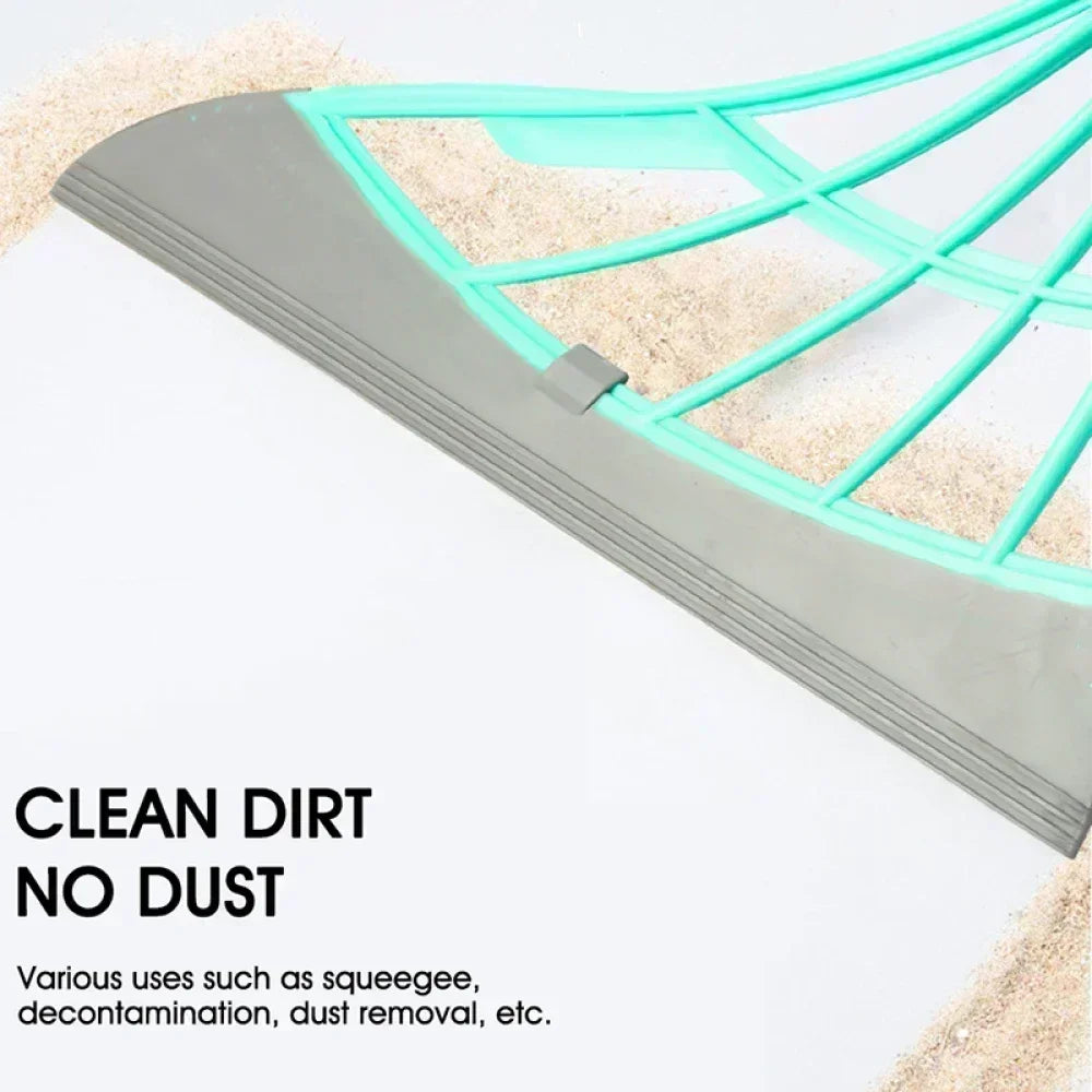 Silicone Magic Rubber Broom & Floor Squeegee – Dust, Hair & Water Wiper