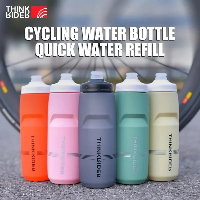 ThinkRider MTB Cycling Water Bottle – 620ml & 750ml Squeeze Sports Bottle