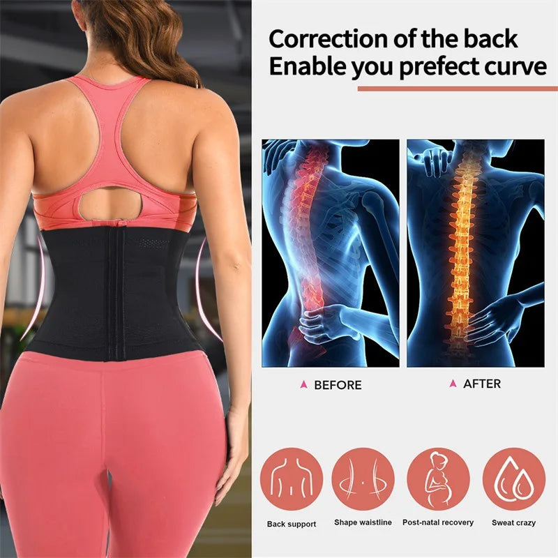Women's Waist Trainer Shapewear Belt – Tummy Control Slimming Sheath Corset