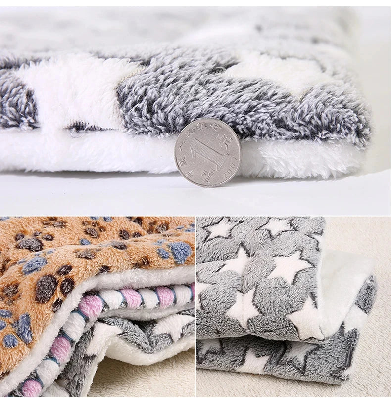 Flannel Pet Sleeping Mat & Sofa Bed – Soft Winter Blanket for Dogs & Cats