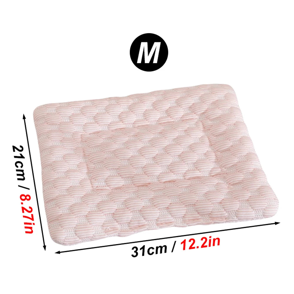 Small Pet Summer Cooling Mat – Breathable Self-Cooling Blanket for Hamsters & Small Animals