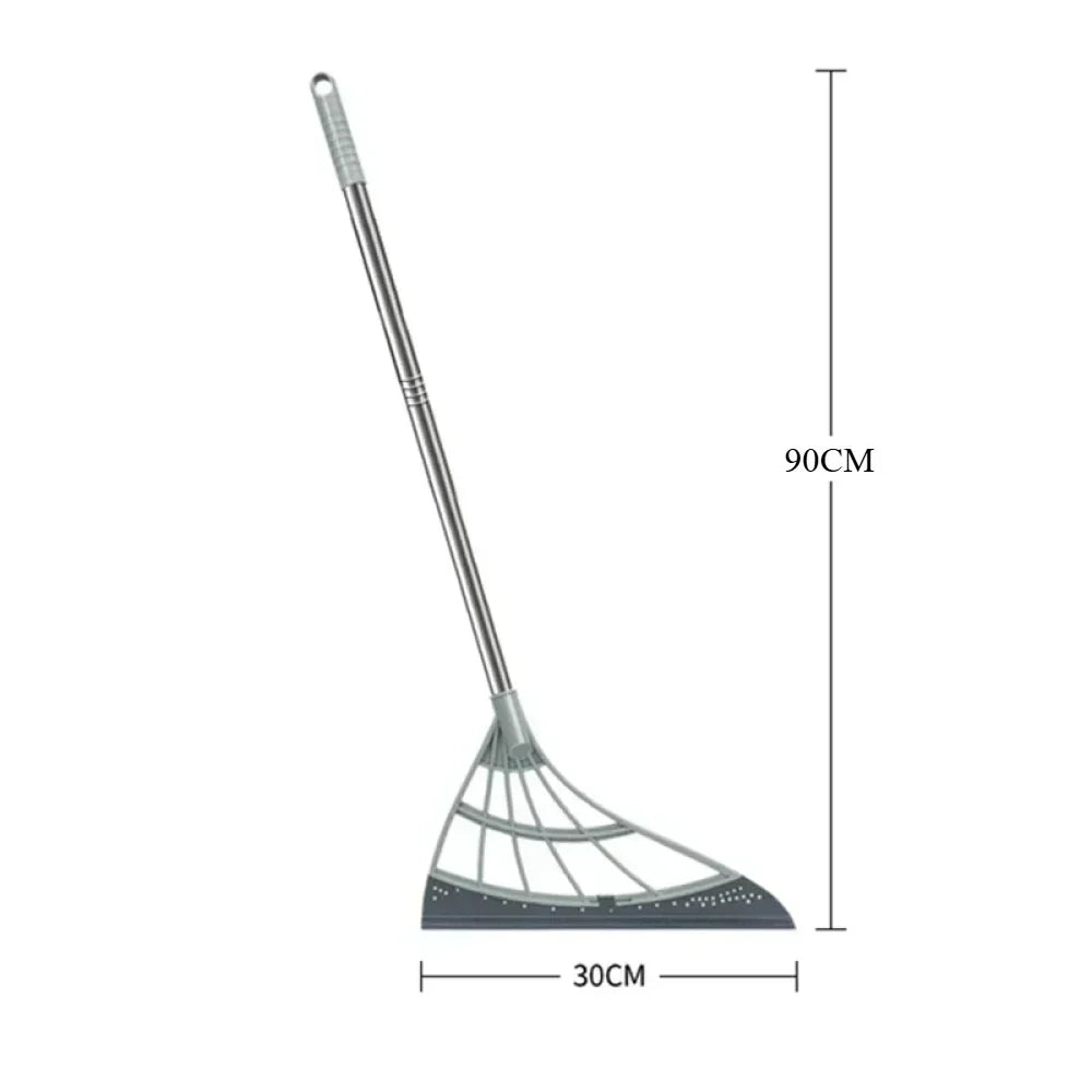 Silicone Magic Rubber Broom & Floor Squeegee – Dust, Hair & Water Wiper