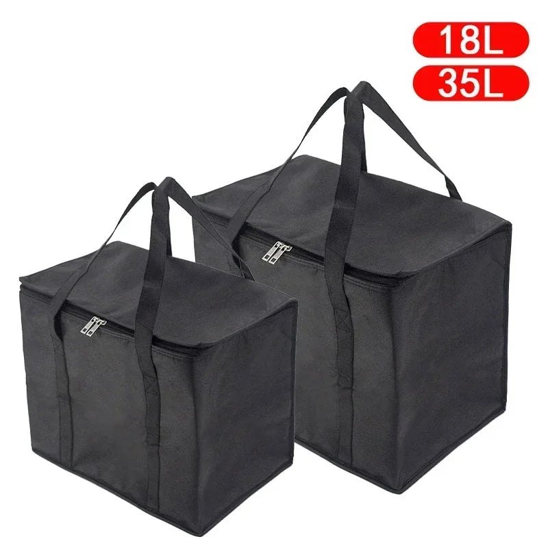 18L–35L Large Insulated Delivery Tote Bag – Thermal Cooler for Shopping & Camping