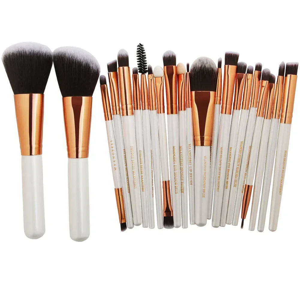 3–22 Piece Professional Makeup Brush Set – Full Face Eyeshadow & Cosmetic Tools