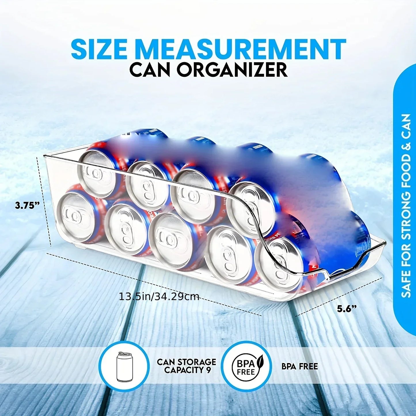 Fridge Can Dispenser & Organiser Bins – Auto-Rolling Soda & Drink Storage
