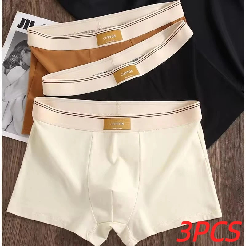 3-Pack Men's Breathable Cotton Boxer Shorts – Comfortable Everyday Underwear