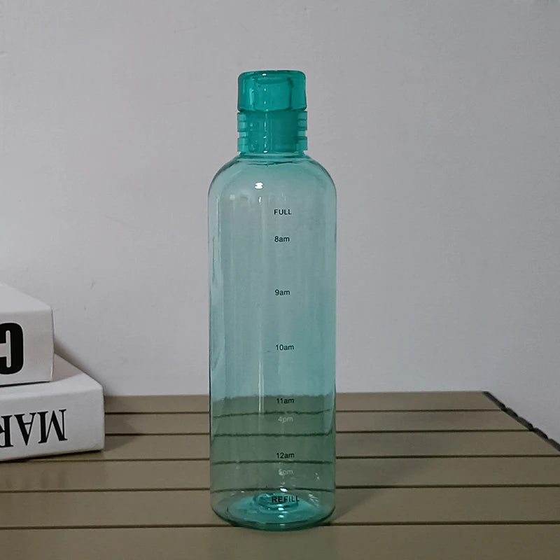 Simple Water Bottle With Time Scale For Tour Outdoor Sports And Travel Leak Proof Seal School Water Bottles for Girls Milk Juice