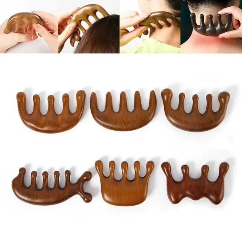 Gua Sha Massage Comb – Wide Tooth Facial & Scalp Scraping Tool