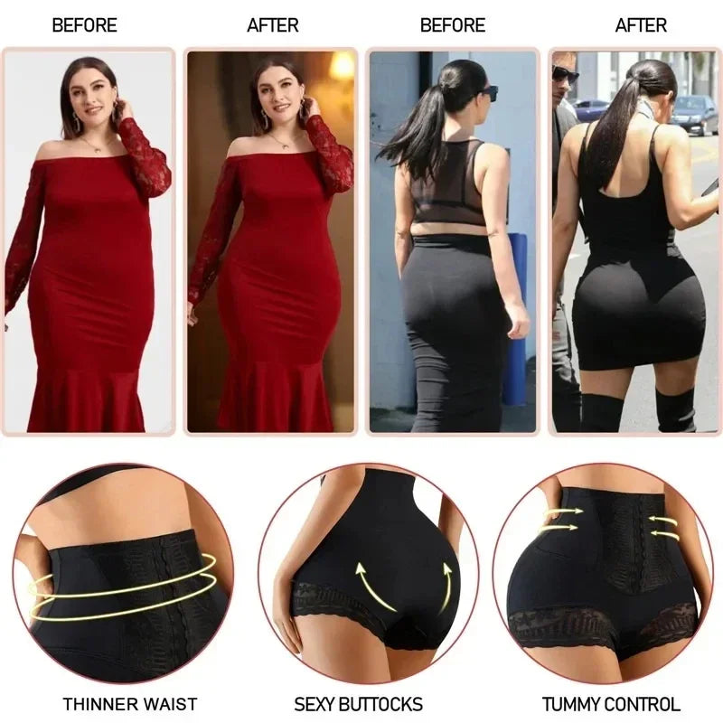 Women's High-Waist Shapewear Panties – Butt Lifter, Tummy Control & Slimming Shorts