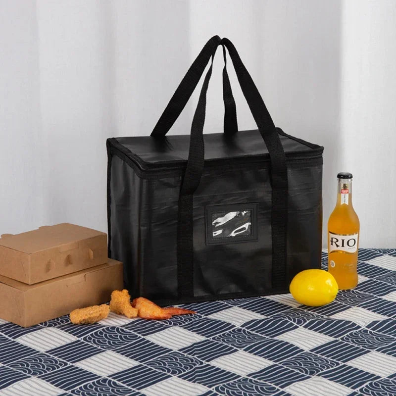 16L-70L Insulated Thermal Tote Bag Big Storage Cooler Delivery Zipper Thermal Case Picnic Camping Tin Foil Food Bags
