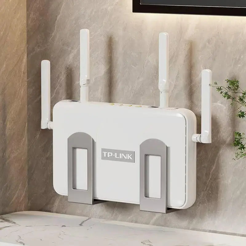 Wall-Mounted Wi-Fi Router Storage Bracket – Set of 2 Space-Saving Rack