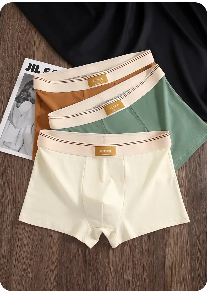 3-Pack Men's Breathable Cotton Boxer Shorts – Comfortable Everyday Underwear