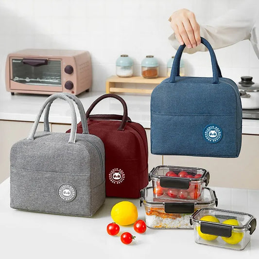 Canvas Insulated Lunch Bag – Thermal Cooler Tote for Women, Kids & Picnics