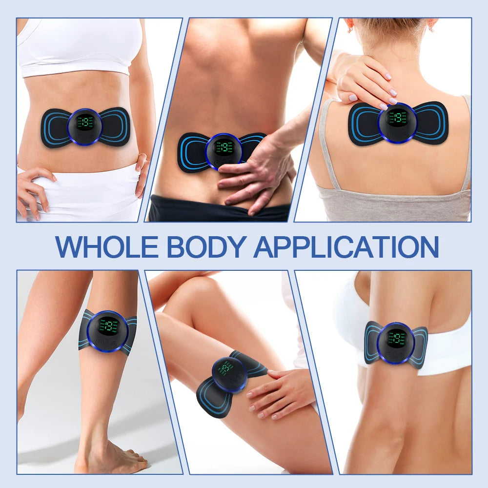 EMS Electric Neck & Back Massager Pad – Low Frequency Muscle Stimulator Patches